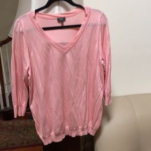 Talbots three quarter sleeve V neck top
